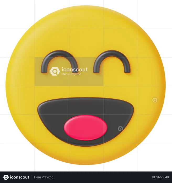 Heureux Emoji 3D Icon