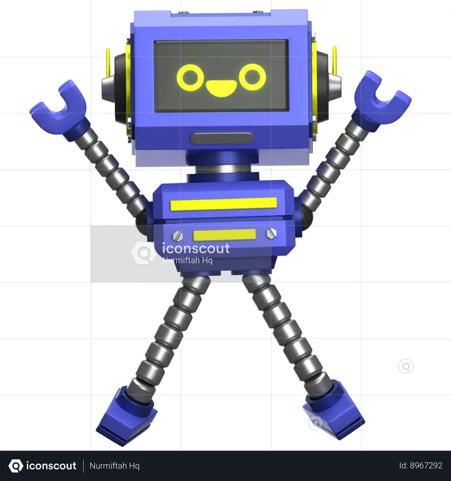 Robot heureux  3D Icon