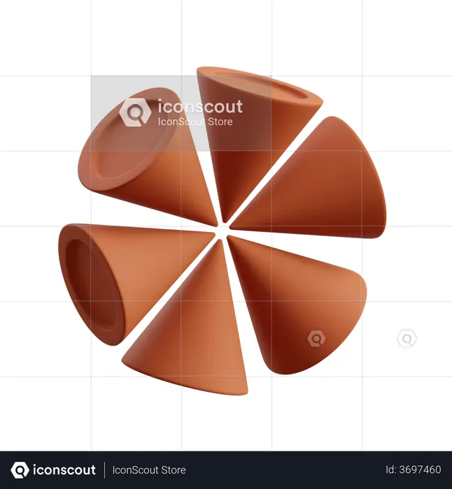 Hexa Cones  3D Icon
