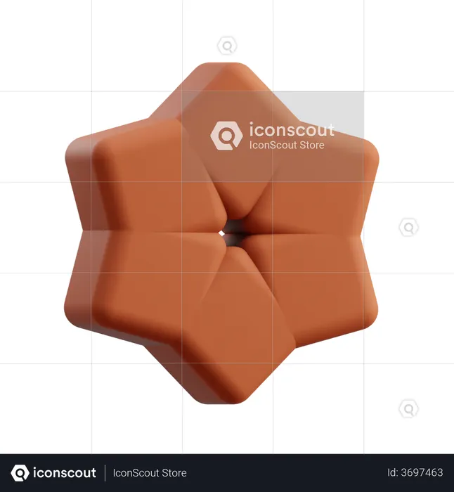 Hexa Cube Star  3D Icon