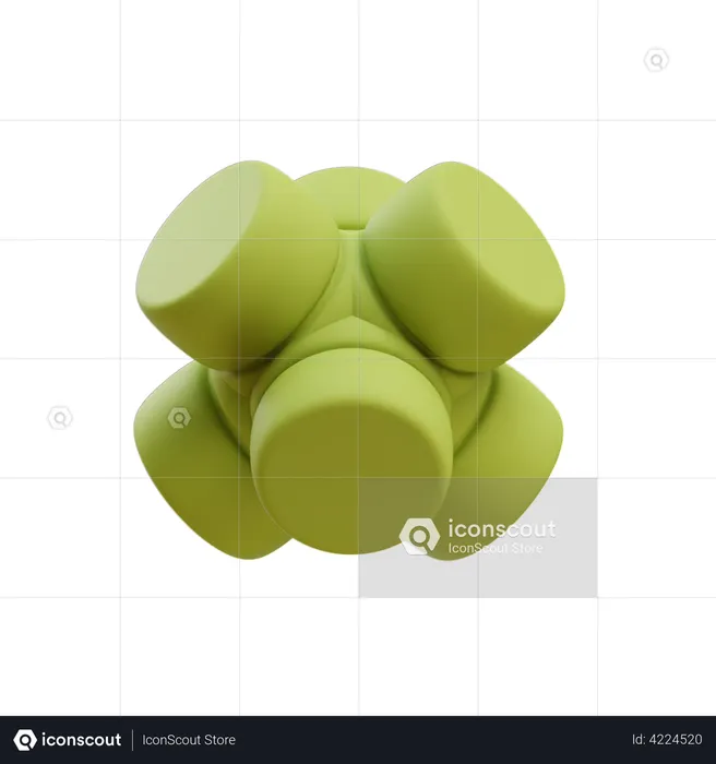 Hexa End Cylinder  3D Icon
