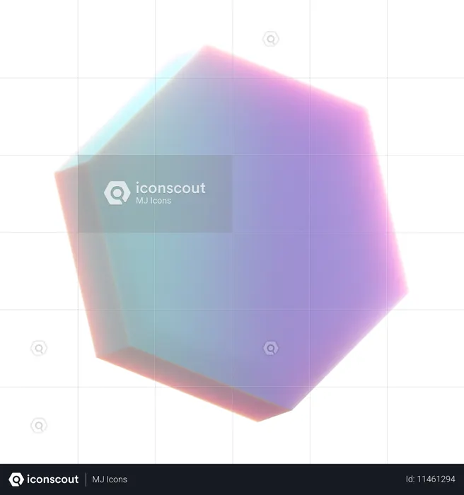 Hexagon  3D Icon
