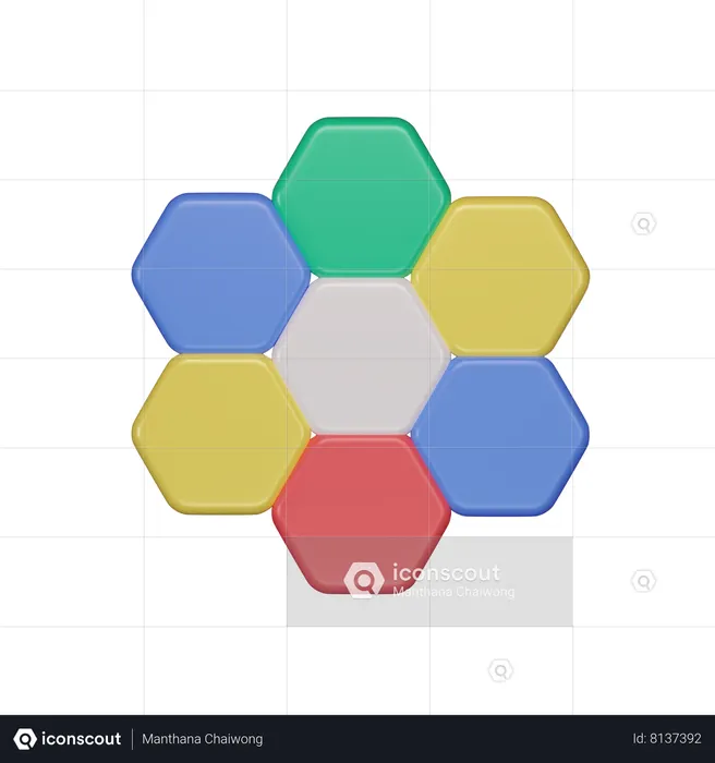 Hexagon  3D Icon