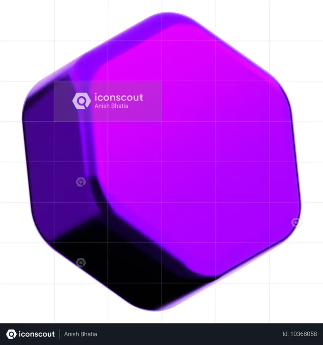 Hexagon Abstract Shape  3D Icon
