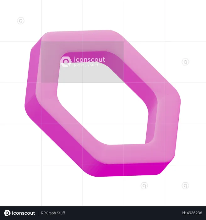 Hexagon Basic Geometry  3D Icon