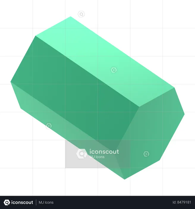Hexagon Cylinder  3D Icon