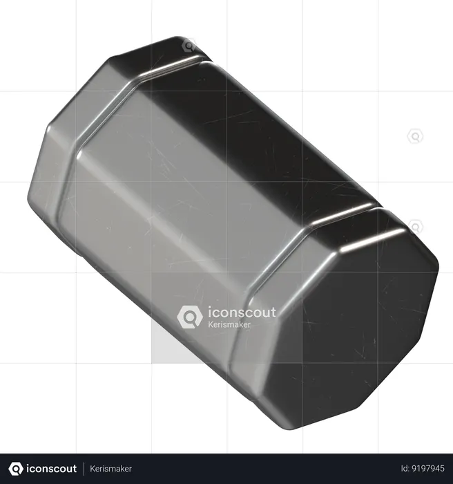 Hexagon Metal  3D Icon