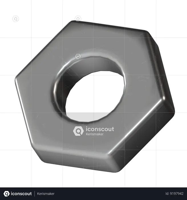Hexagon Metal  3D Icon