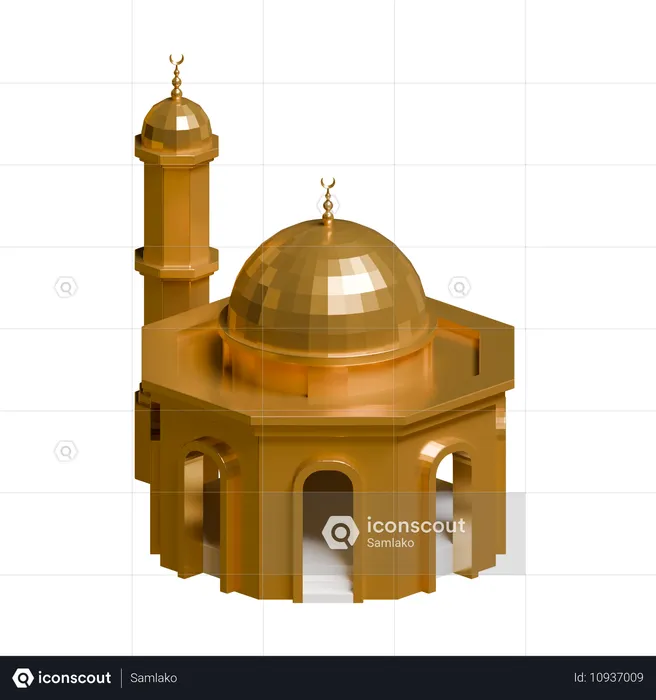 Hexagon Mosque  3D Icon