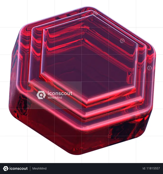 Hexagon Pattern  3D Icon
