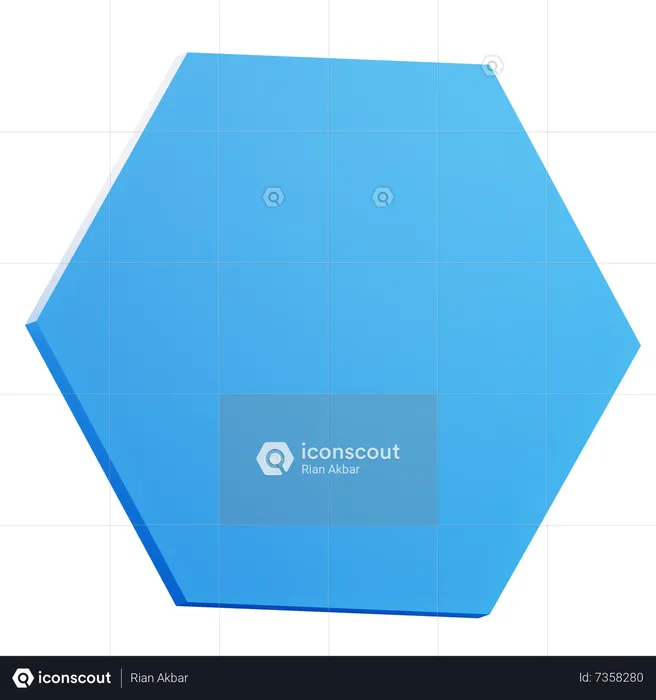 Hexagon Shape  3D Icon