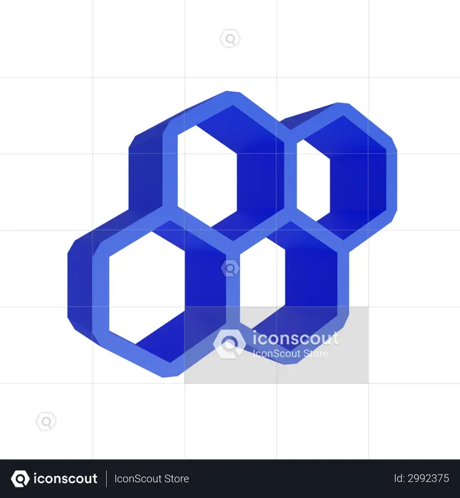 Hexagonal Beehive  3D Illustration