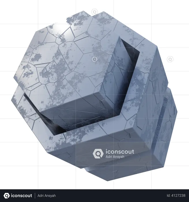 Hexagonal Prism  3D Illustration