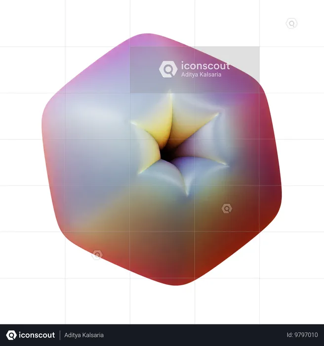 Hexagonal Shape  3D Icon