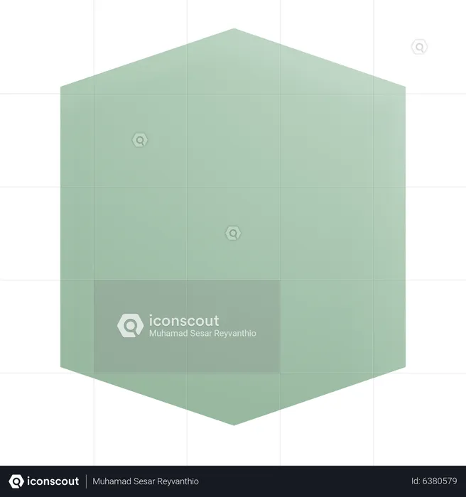 Hexagonal Vertical  3D Icon