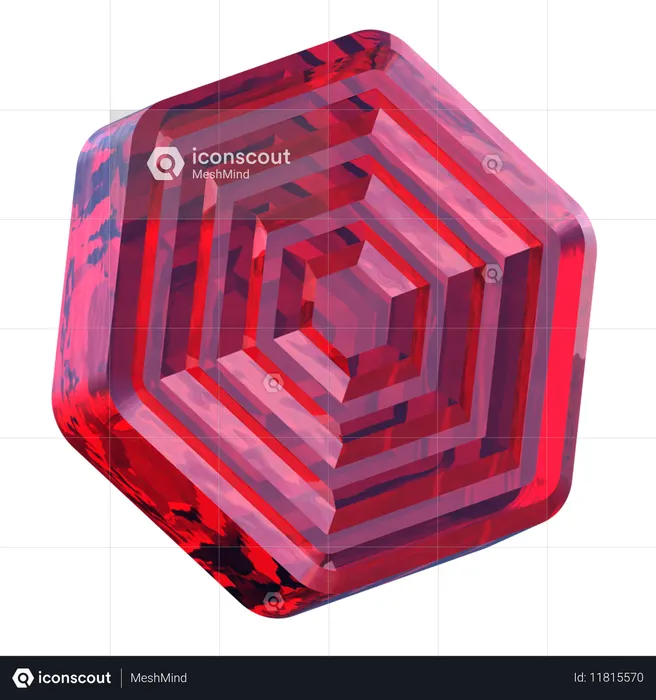Hexagone maze  3D Icon