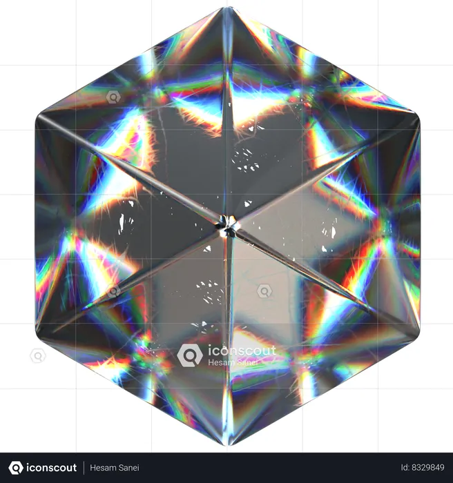 Hexagone Shape  3D Icon