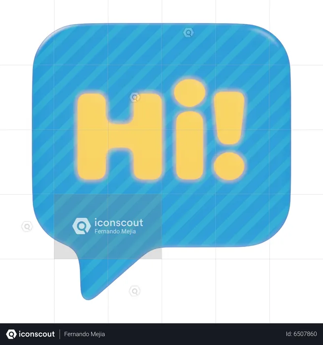 Hi Chat  3D Sticker