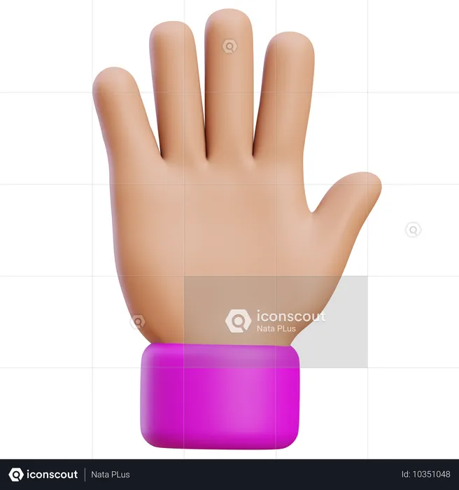 Hi Five Hand Gesture  3D Icon