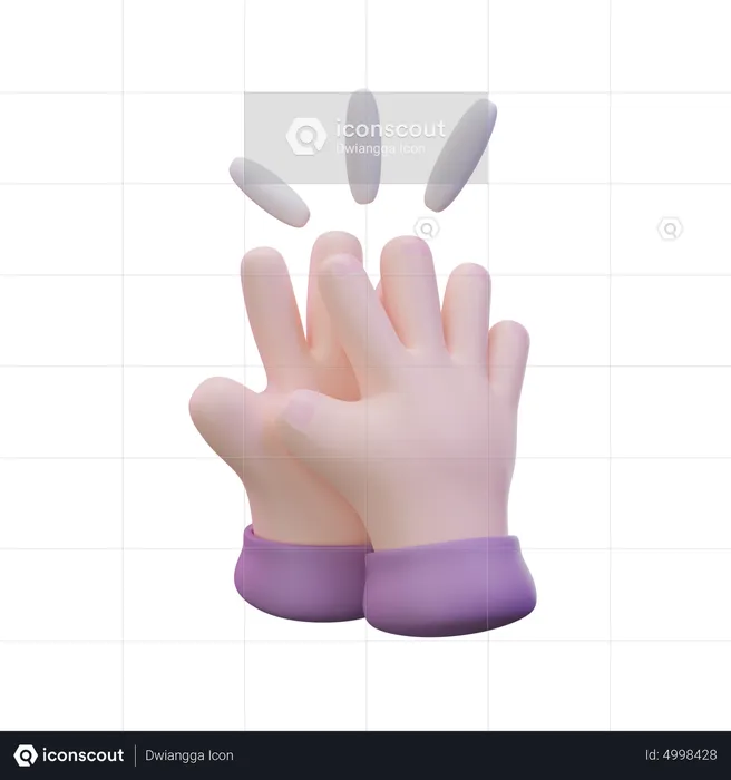 Hallo Fünf Handbewegung  3D Icon