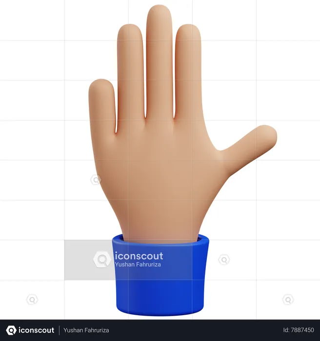 Hi hand gesture  3D Icon