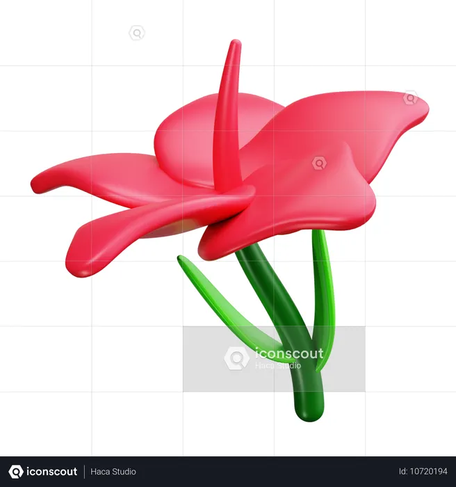 Hibiscus  3D Icon