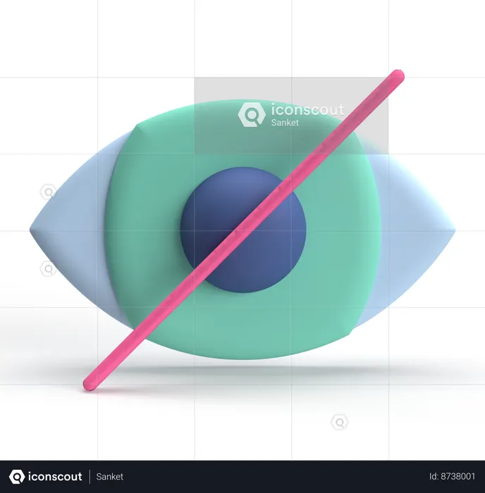 Hidden  3D Icon