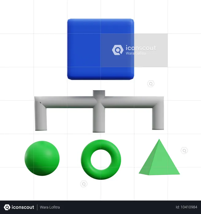 계층  3D Icon