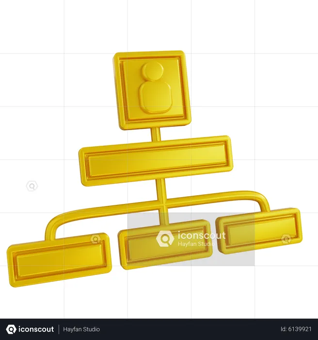 Hierarchy Chart  3D Icon