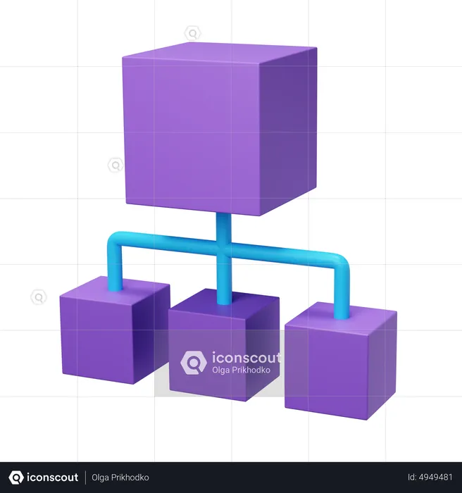 Hierarchy Cubes  3D Icon