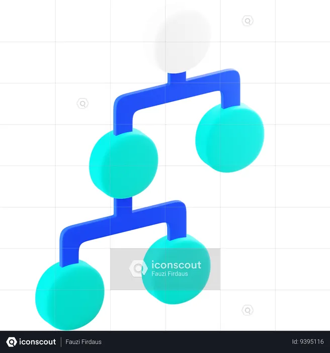 Hierarchy Structure  3D Icon