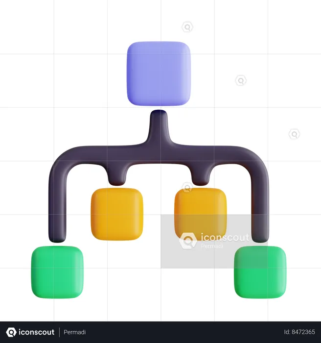 Hierarchy Structure  3D Icon