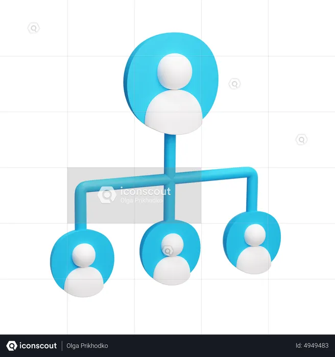 Hierarquia de usuários  3D Icon
