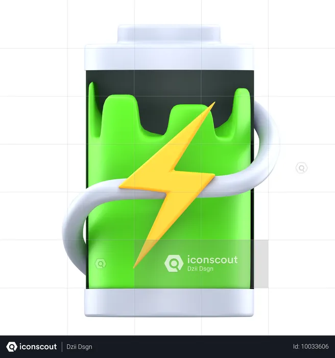 High battery charging  3D Icon