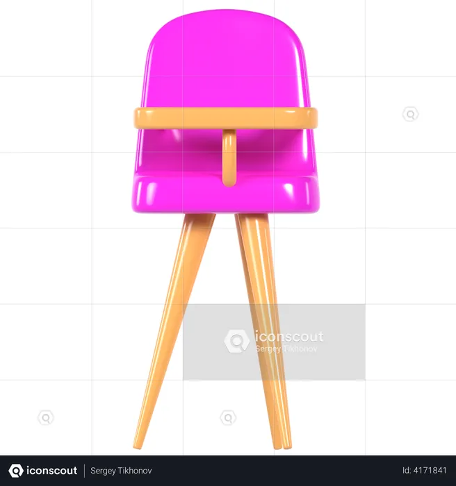 High Chair  3D Illustration