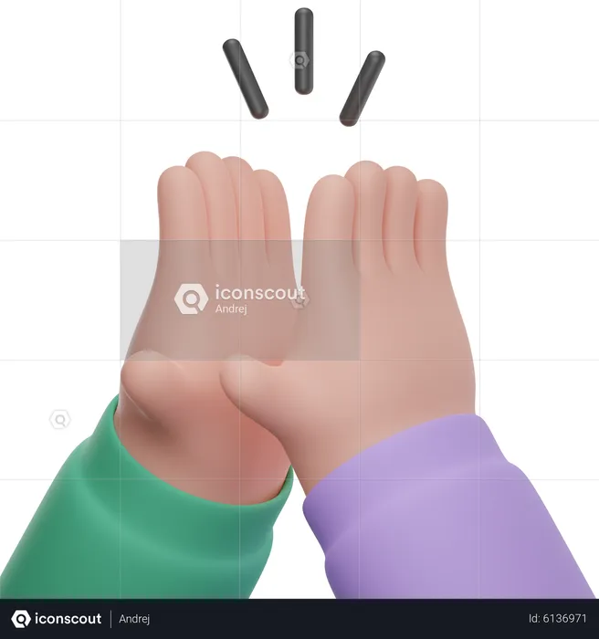 High five  3D Icon