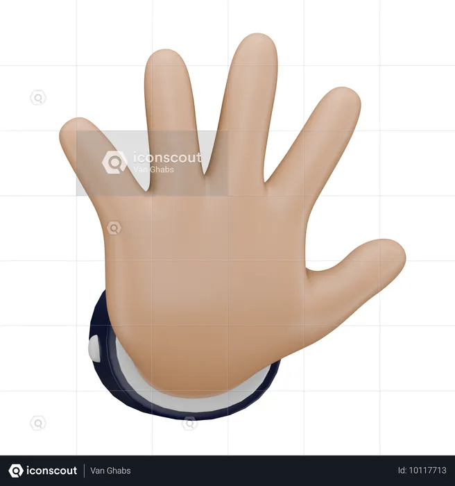 Geste de la main High Five  3D Icon