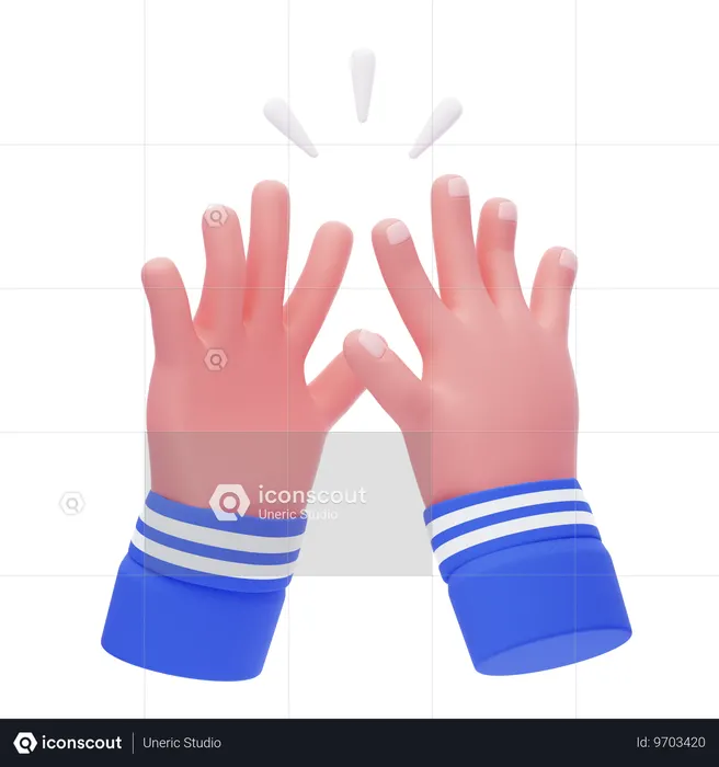 High Five Hand Gesture  3D Icon