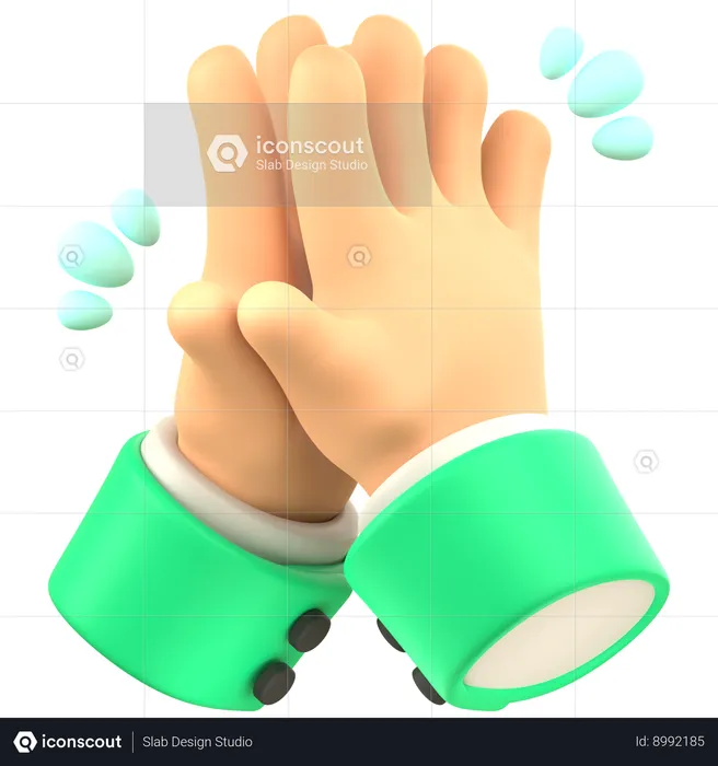 High Five Hand Gesture  3D Icon