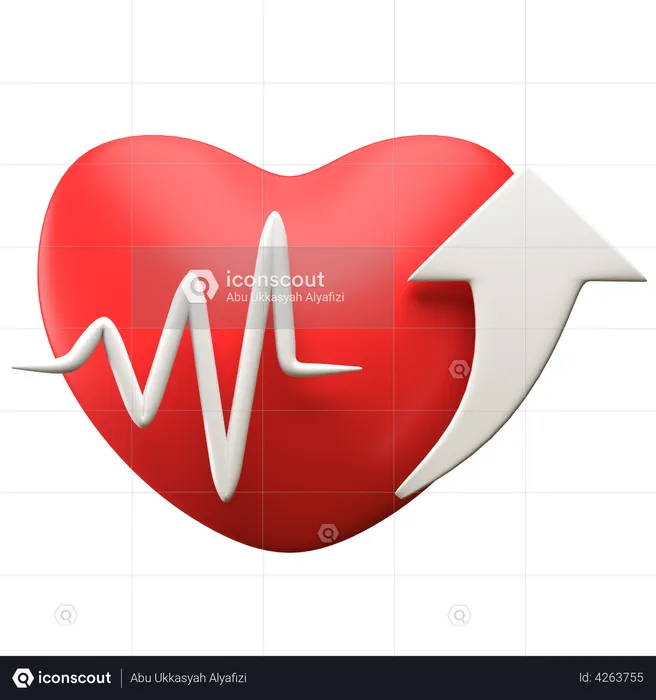 High Heart Rate  3D Illustration