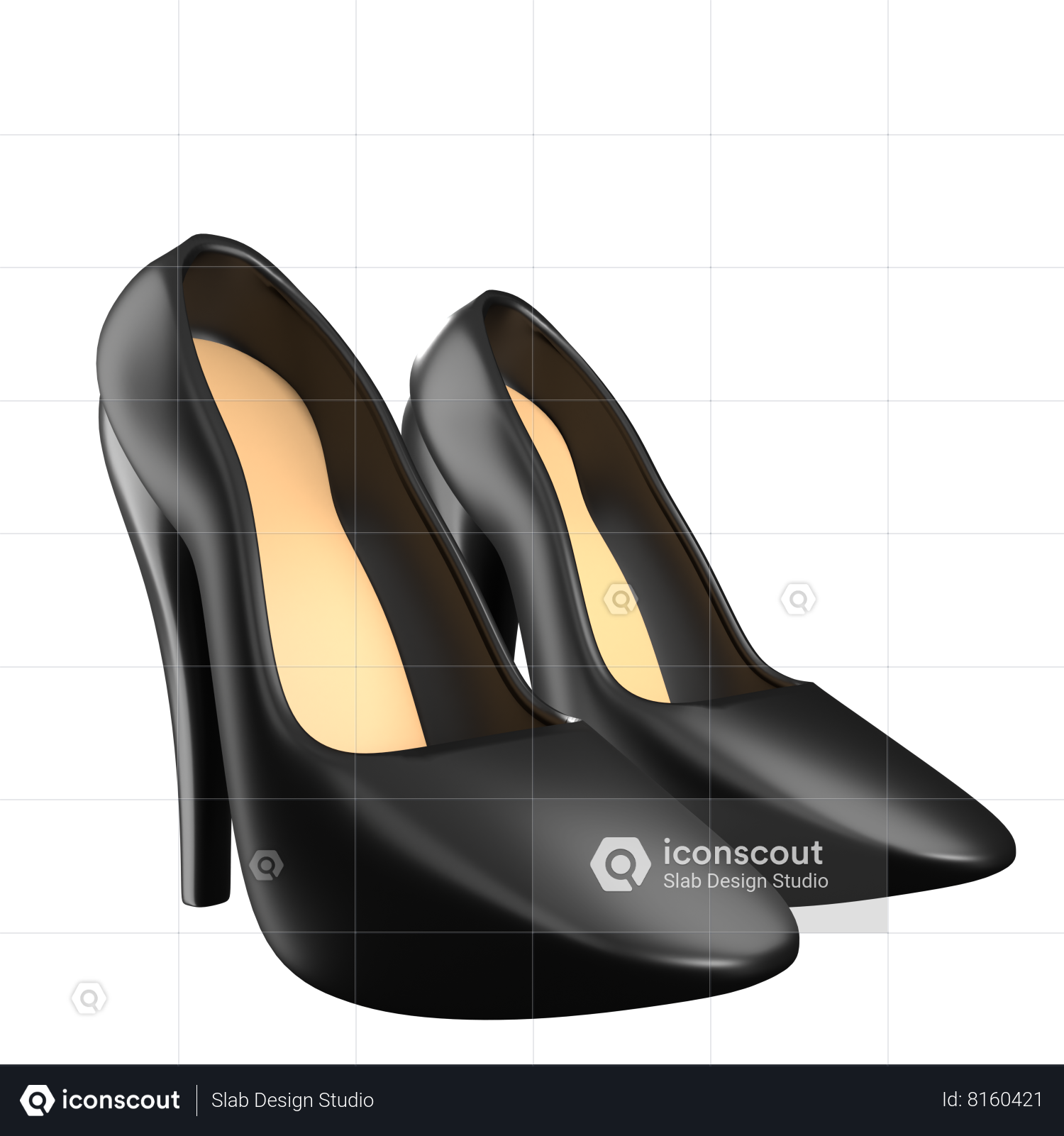 Brown high heels illustration set - Stock Illustration [89646233] - PIXTA