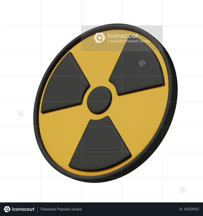 High Radiation Sign  3D Icon