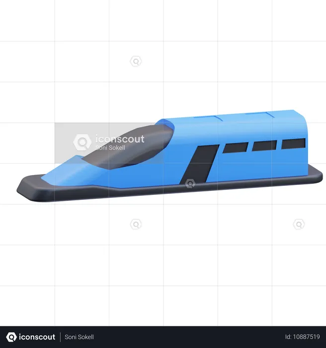 High Speed Train  3D Icon