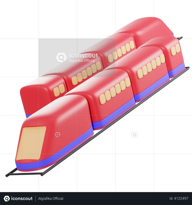 High Speed Train  3D Illustration