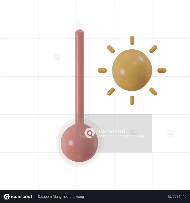 High Temperature  3D Icon