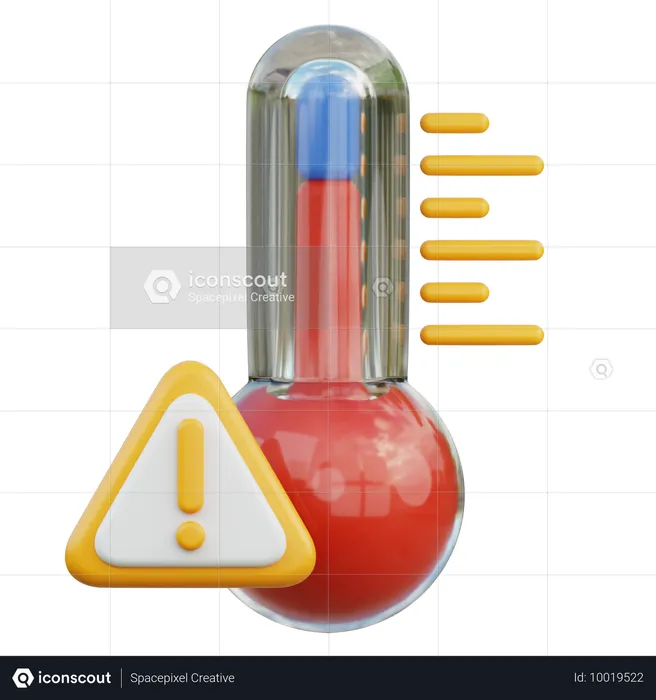 High Temperature  3D Icon