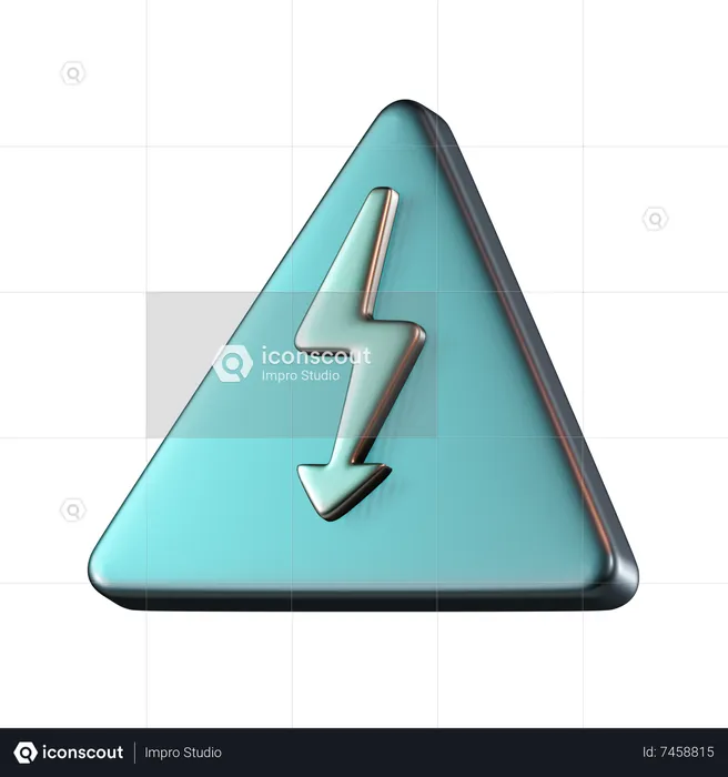 High Voltage Eectricity  3D Icon