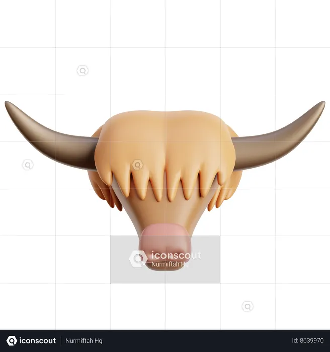 Highland Cattle  3D Icon