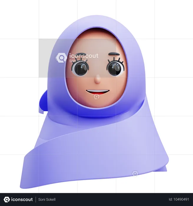 Hijab  3D Icon