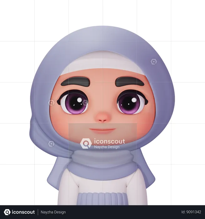 Hijab Enfant  3D Icon